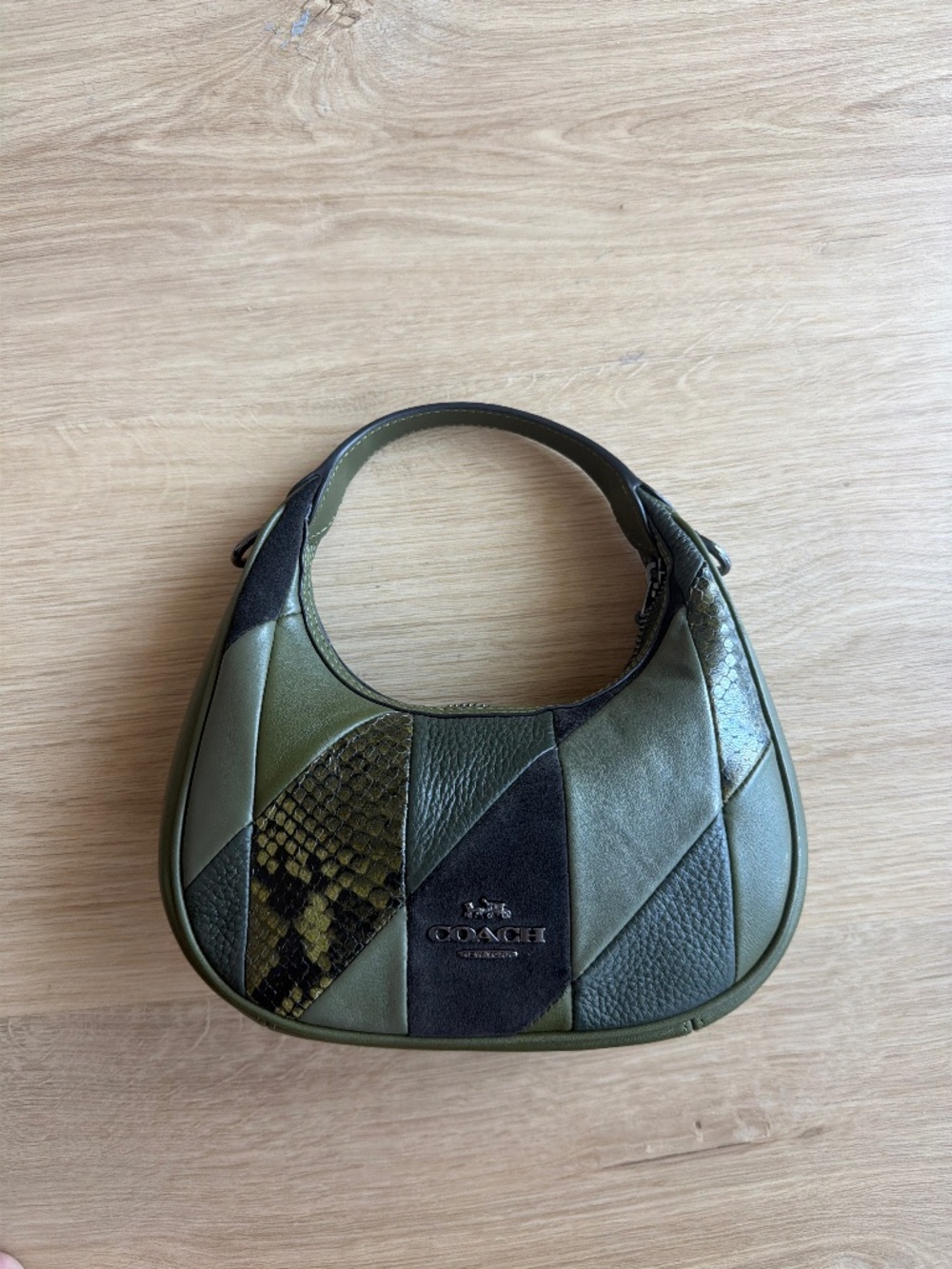 Coach green mini handbag